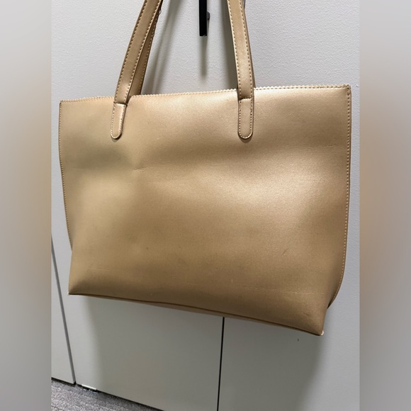 Neiman Marcus Gold Tote with Cut-Out Design - Picture 2 of 16